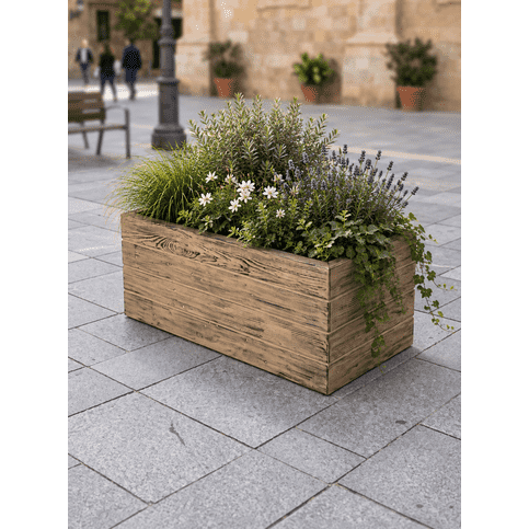 Bloembak Stonewood 90x45 cm en 40 cm hoog