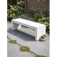 Tuinbank beton 180 cm wit/grijs