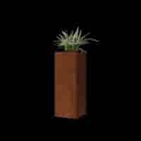 Cortenstaal plantenbak Miami 30x30 cm
