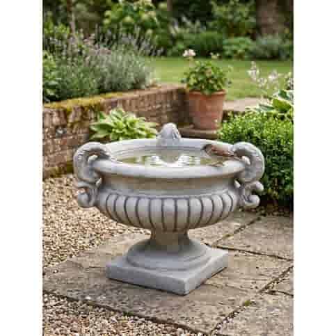 Klassiek sierlijk vogelbad van beton 43 cm