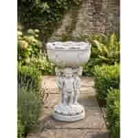Decoratief vogelbad met cherubijnen 63 cm