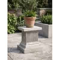 Betonnen decoratieve zuil met verticale strepen 37 cm hoog