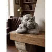 Gargoyle Denker links betonbeeld H19 cm
