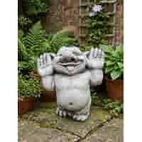 Trol spelend beeld beton H25 cm