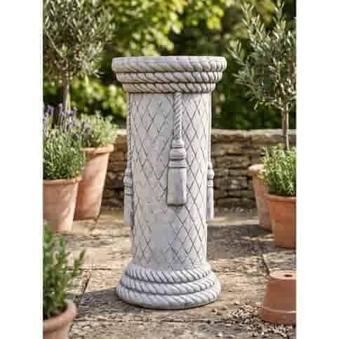 Decoratieve betonnen sokkel met touw 59 cm