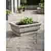 Luxe betonnen plantenbak met bladmotief 37 cm