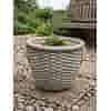 Gevlochten bloempot van beton 26 cm