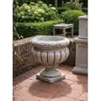Klassieke bloempot van beton 31 cm