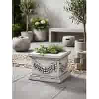 Klassieke steensculptuur plantenbak rond 27 cm