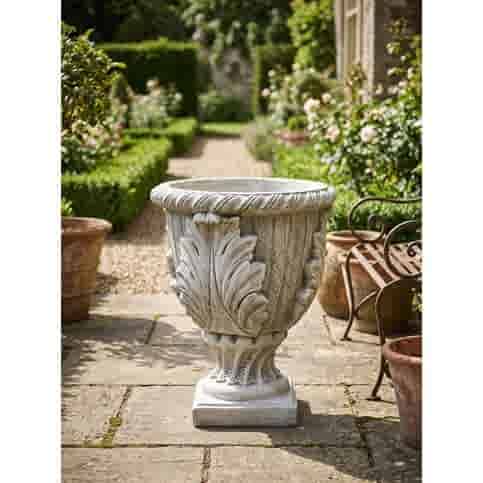 Decoratieve betonnen bloempot met bloempatronen 75cm