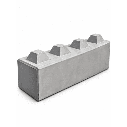 Betonblok met 4 noppen 30x120x30 cm