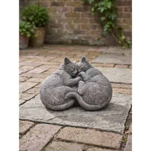 Slapende katten beeld H14 cm
