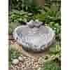 Betonnen drinkschaal hartvorm houteffect H22 cm