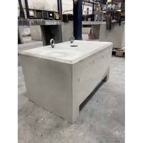 Ballastblok grijs met lepelgaten 80x50 cm en 45cm hoog M16 en gat