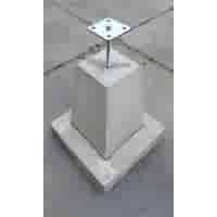 Betonpoer 18x18 en 45 cm hoog grijs M16